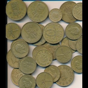 Gule mønter på tilbud