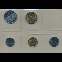 Paraguay, 1986-90, 1-,5-,10-,50- og 100 Guaranies, 0806,