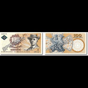 2002, 100 kroner, seddel, B-serie, 0,