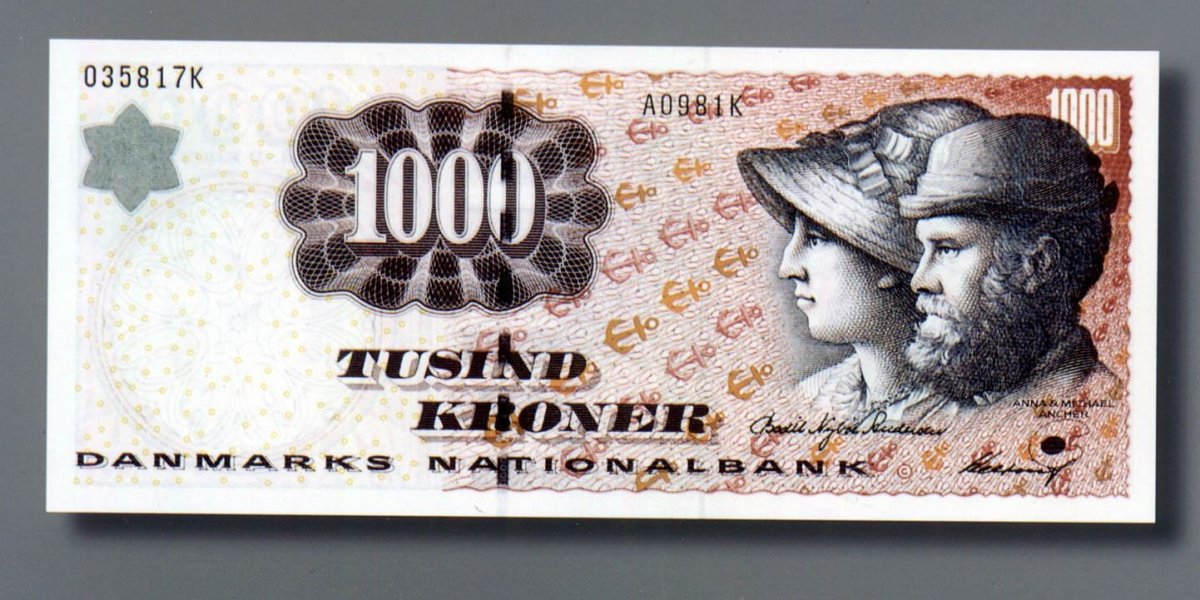 1998, 1000 kroner, seddel, C-serie, 0 / 01, - 1000 kroner seddel ...