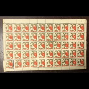 1914, Barn og duer, helark, ufoldet, nr 11, m�rke 41 er afrevet fra arket,