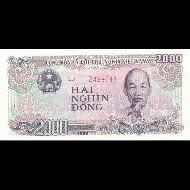 Vietnam, 2000 dong, 1988, (96), 1731, *