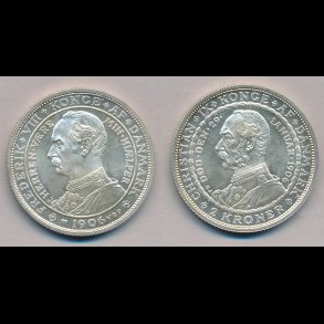 1906, 2 kroner, Tronskifte Christian IX til Frederik VIII, 0,