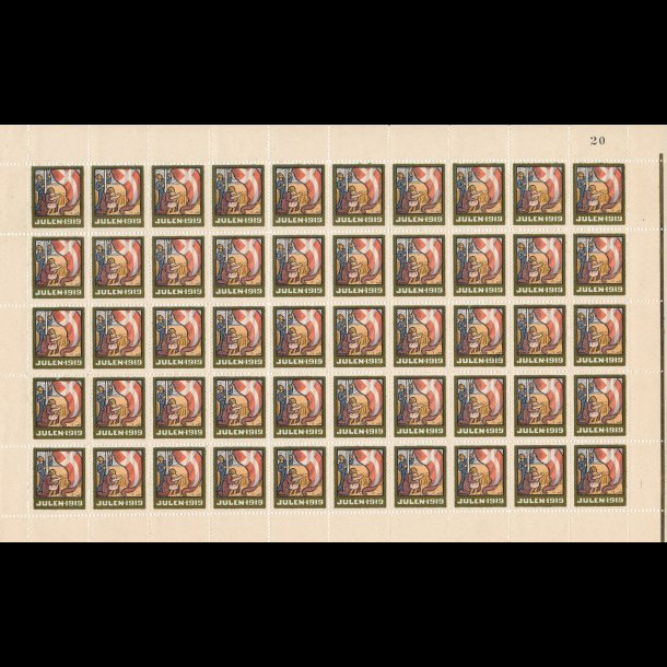 1919, Dannebrog hejses, helark, ufoldet, revne takker, #