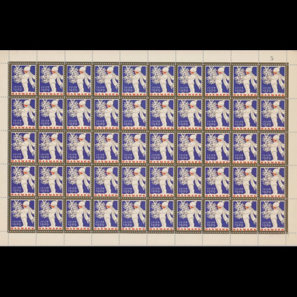 1929, Dreng med juletr�, helark, ufoldet, plet i gummi,