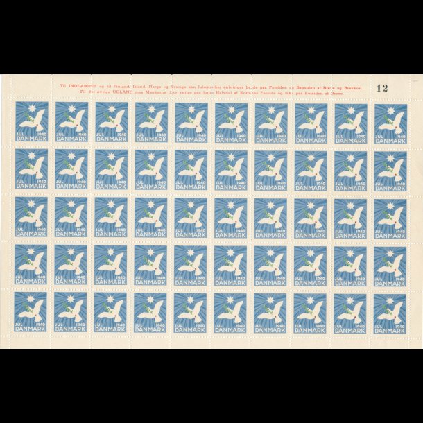 1940, Fredsdue, helark, ufoldet, SUPER TILBUD, nedsat fra 1.900,-kr,
