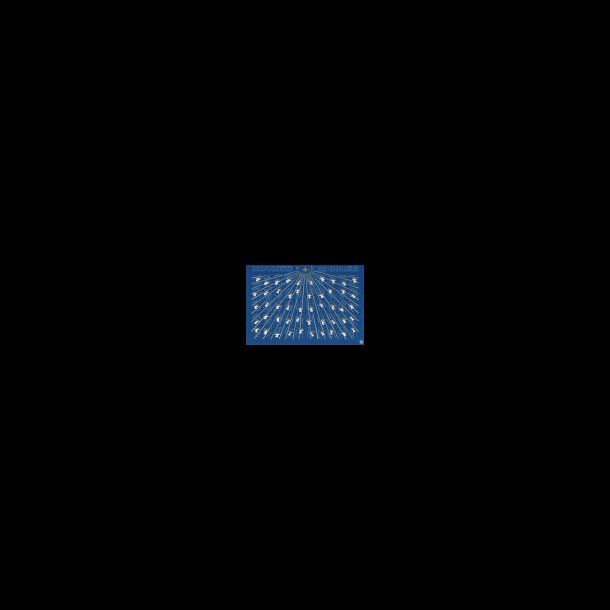 10 forskellige utakkede juleark 1950-59, komplet samling, 5113