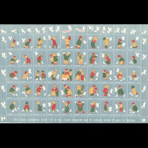 1954, Brn og duer, helark, ufoldet, uden gummi,