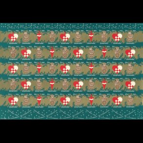 Samling utakkede juleark fra 1950 - 1956 (-1952), 5 forskellige, 5114,