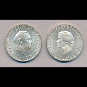1958, 2 kroner, Prinsesse Margrethes 18 �rs f�dselsdag, 0,