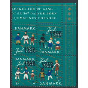 1959 p 1953 dobbelt overtryk fireblok, julemrke