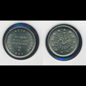 Belgien 1991, CIN, 2 ecu, cuni, 0