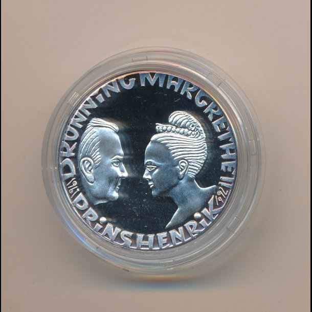 1992, 200 kroner, Margrethe II og Prins Henrik's slvbryllup, slv,