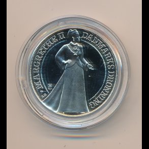 1997, 200 kroner, Dronning Margrethe II 25 rs regeringsjubilum, slvmnt,