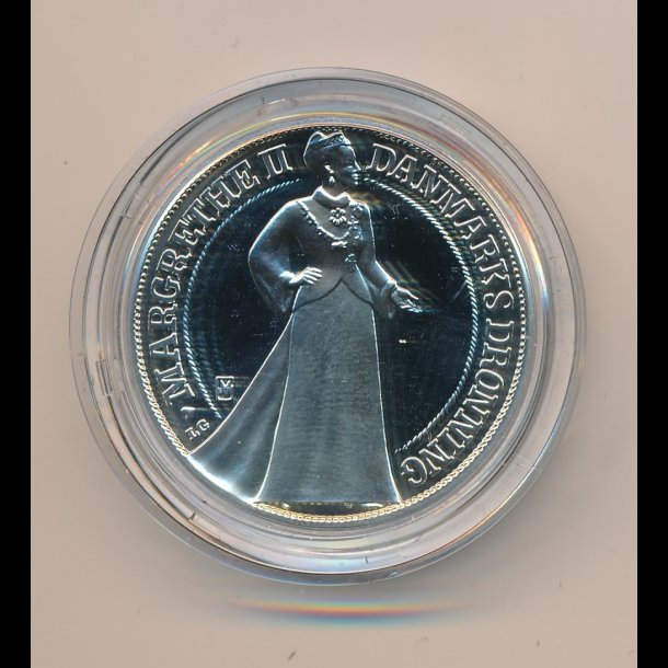 1997, 200 Margrethe II 25 års regeringsjubilæum, sølv, - 200 kroner erindringsmønter - samlerforum