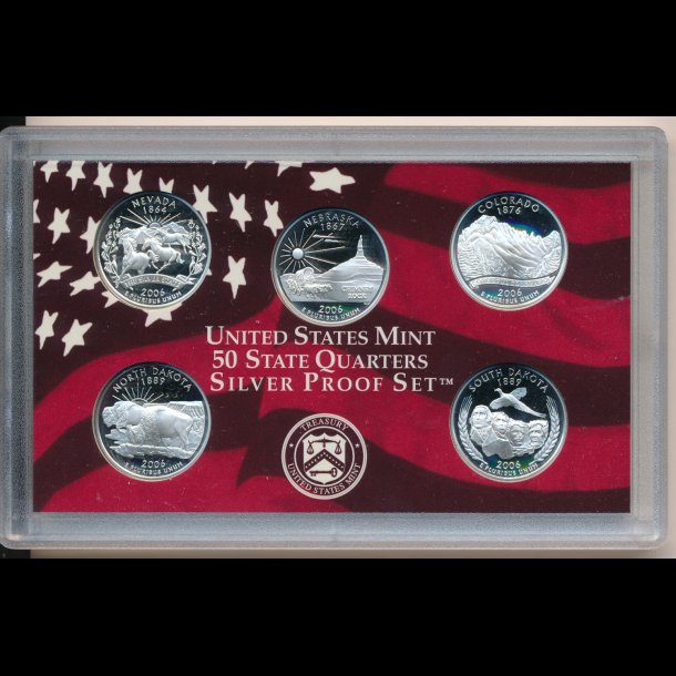 2006, USA, quarter mintst, slv, inklusiv samlerst, proof
