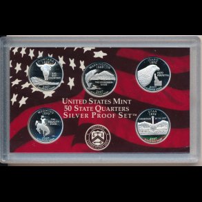 2007, USA, quarter m�nts�t, s�lv proof s�t,