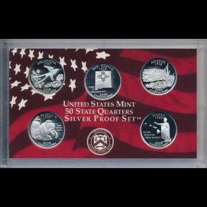 2008, USA, quarter mints�t, s�lv, inklusiv samlers�t, proof