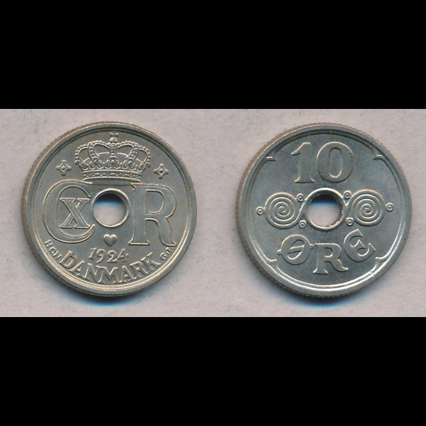 1924 - 40, 10 re kobbernikkel, 12 forskellige, 0140