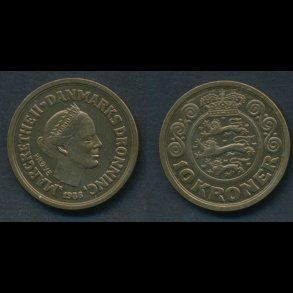 GP 36, pr�vem�nt 1986, 10 kroner, 01 / 0, m�rk patina, NEDSAT fra 350,-kr