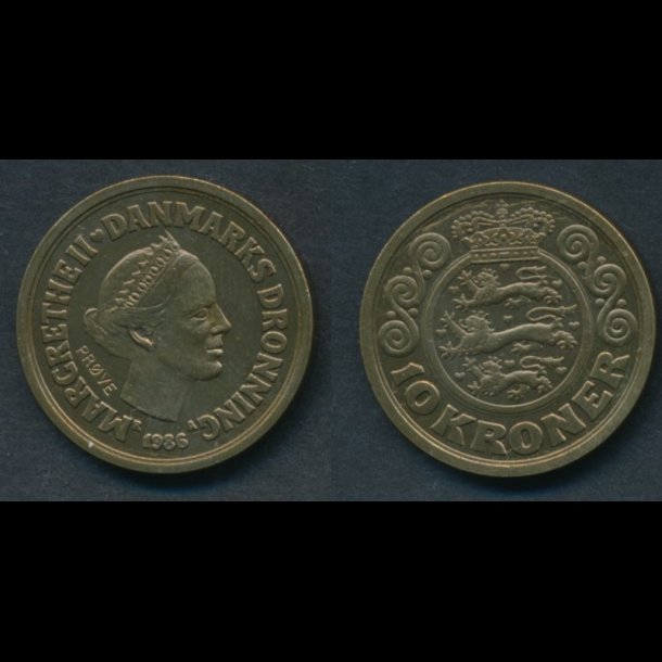 GP 36, prvemnt 1986, 10 kroner, 01 / 0, mrk patina,