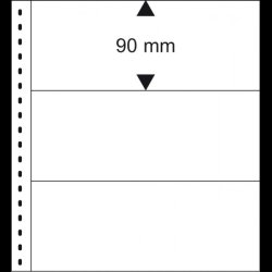 Seddelblade, 3 rum, 240 x 90 mm, 1 stk,   831 hvid / 851 sort,