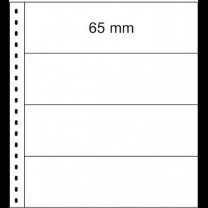 Seddelblade, 4 rum, 240 x  65 mm, 1 stk,   832 hvid / 852 sort,