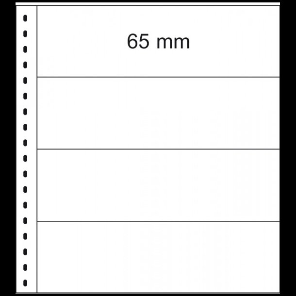 Seddelblade, 4 rum, 240 x  65 mm, 1 stk,   832 hvid / 852 sort,