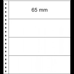 Seddelblade, 4 rum, 240 x 65 mm, 10 stk,   832P hvid / 852 P sort,
