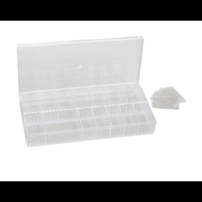 Stabelbar kasse med lg, gennemsigtig med fleksibel rum inddeling, 4820