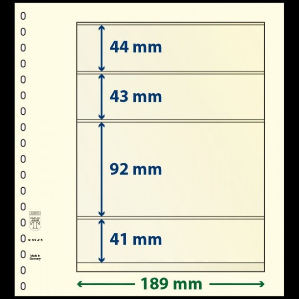 T-Blanko blade, 4 lommer, 10 stks pakning, Mange forskellige strrelser,