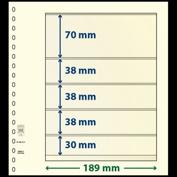 T-Blanko blade, 5 lommer, 10 stks pakning, Mange forskellige strrelser,