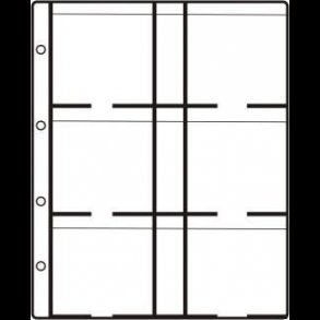 Mntholderblad, 6 rum, 67 x 67 mm mntholder, 178 x 228 mm bladside, 10 stk, 8212