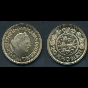 GP 37A, prvemnt 1986, 20 kroner, 0 / M, lys patina,