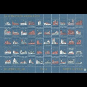 1964, 50 af Danmark's smukke kirker, helark, foldet,