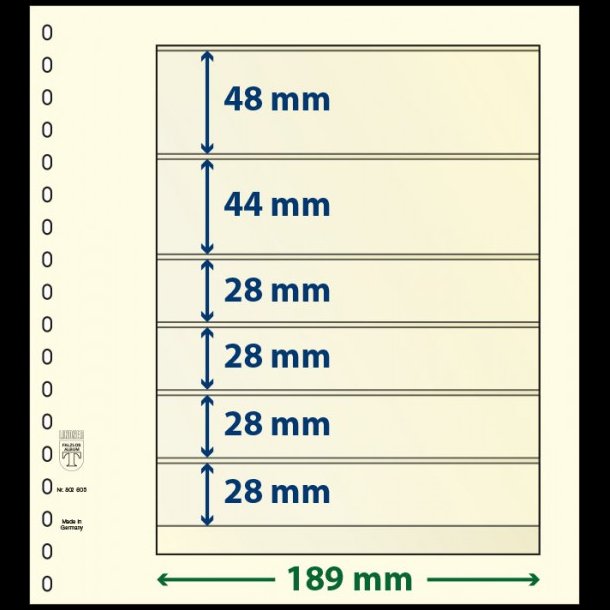 T-Blanko blade, 6 lommer, 10 stks pakning, Mange forskellige strrelser,