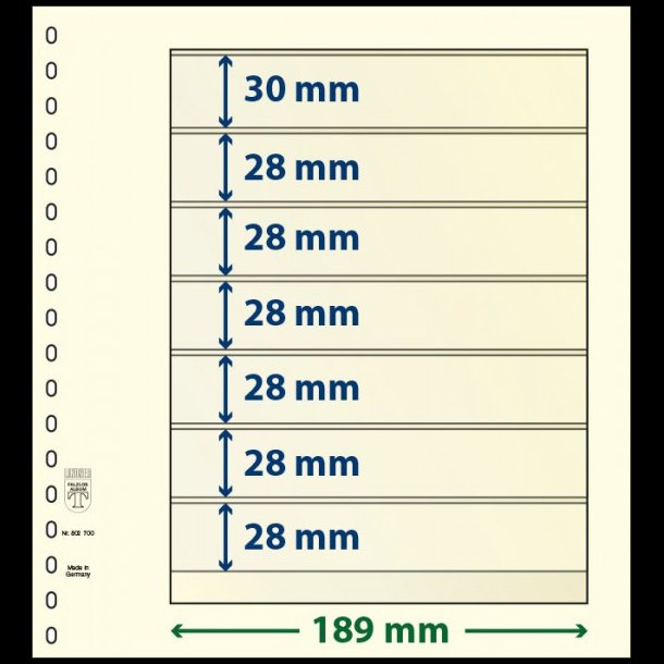 T-Blanko blade, 7 lommer, 10 stks pakning, 802700P,