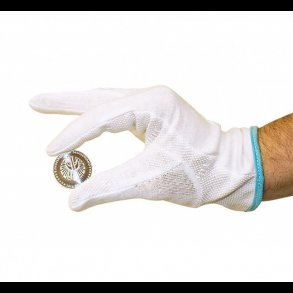 Bomuldshandske med greb. Praktisk til hndtering af mnter, 8045,