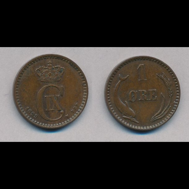 1899, 1 re, 1+, NEDSAT fra 22,-kr,