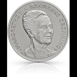 2015, 500 kroner, Dronning Margrethe II, 75 rs fdselsdag, slvmnt, proof,