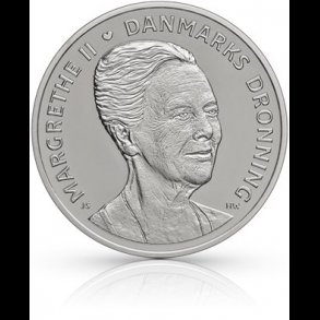 2015, 500 kroner, Dronning Margrethe II, 75 rs fdselsdag, slvmnt, proof,