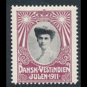 1911, Dansk Vestindien, Kronprinsesse Alexandrine, enkeltmrke, **,