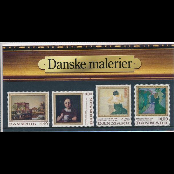 06, Danske malerier, Souvenirmappe, NEDSAT fra 90,-kr, AFA nr. 949-50 og 1005-06