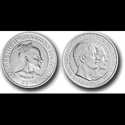 2004, 200 kroner, Kronprinseparrets bryllup, slvmnt,