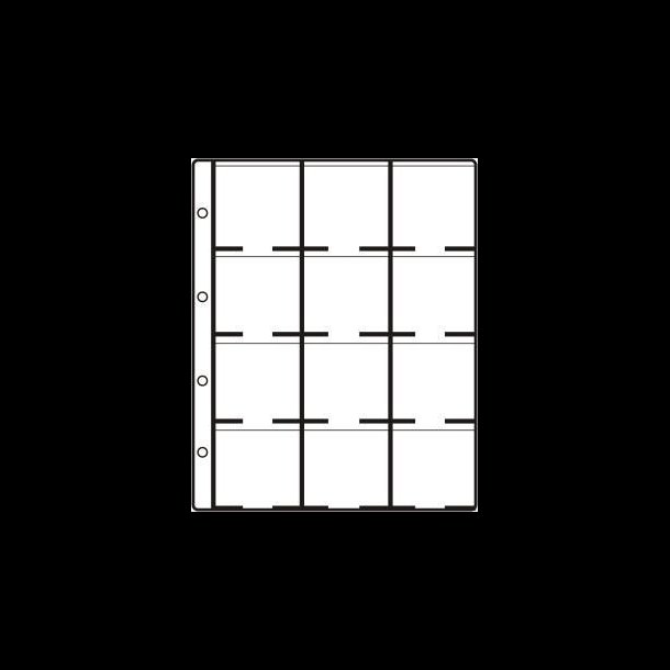 Mntholderblade, 12 rum standard, 50 x 50 mm mntholder, 178 x 226 mm bladside, 10 stk, 8210