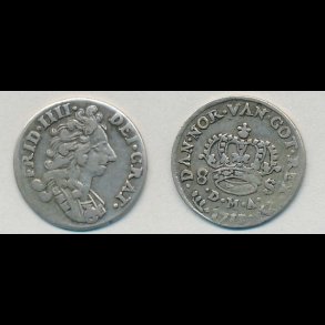 1713, Frederik IV, Gl�ckstadt, 8 skilling, H58, 1+