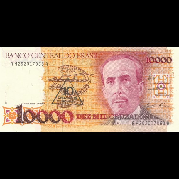 Brasilien, 1000, 5000, 10000 cruzados, (216,18), 3 sedler, 1649*