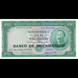 Mocambique, 50 escudos (1970), 100 escudos, 1961, (116-117), 1763, begrnset lager, *