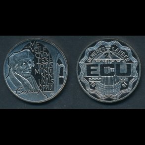 Holland 1991, 2 ECU, Erasmus, cuni, proof