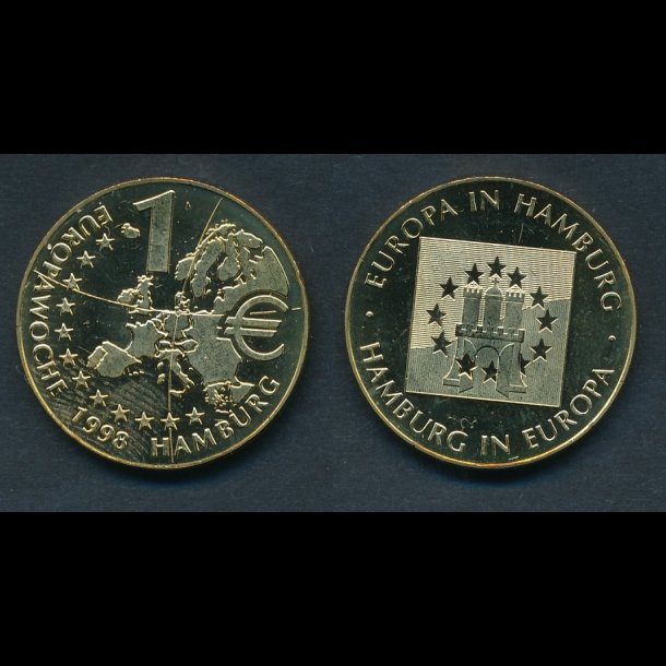 Hamburg 1998, 1 EURO, cuni, proof
